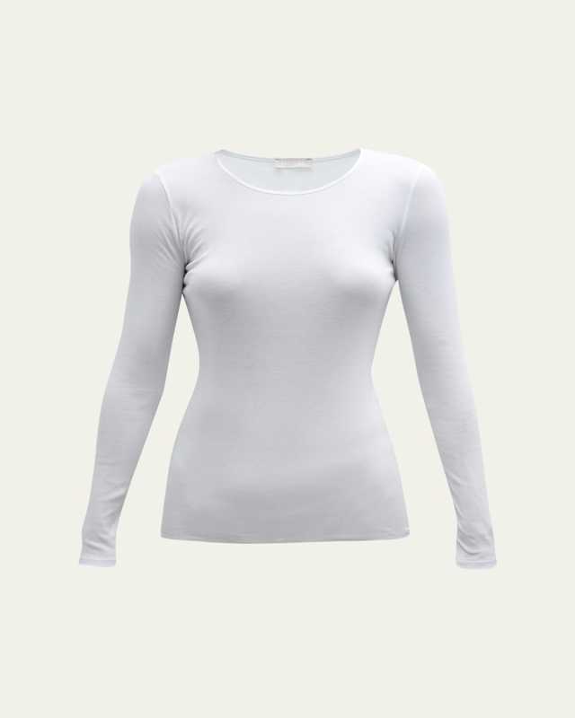 Cotton Seamless Long-Sleeve Top